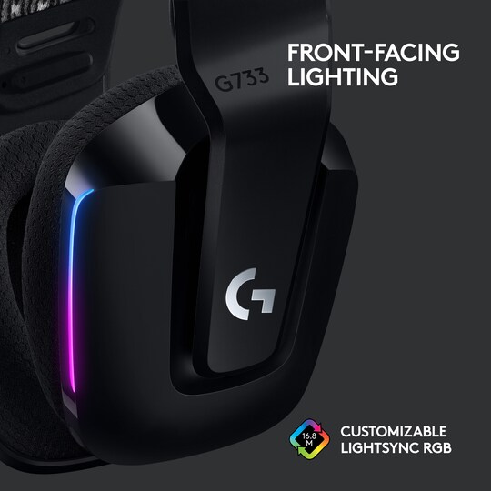 Logitech G733 Lightspeed RGB pelikuulokkeet (musta)