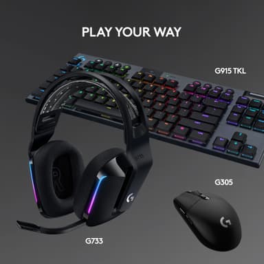 Logitech G733 Lightspeed RGB pelikuulokkeet (musta)