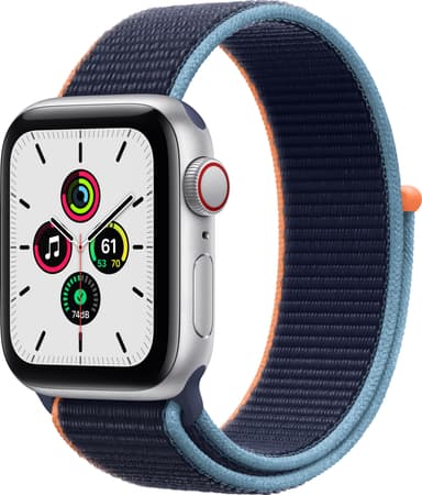 Apple Watch SE 40mm GPS+Cellular (hopea/sininen sport loop)