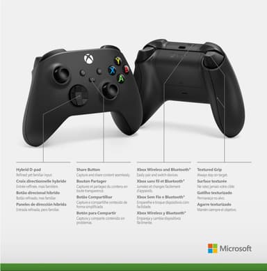 Xbox Series X ja S langaton ohjain (hiilenmusta)