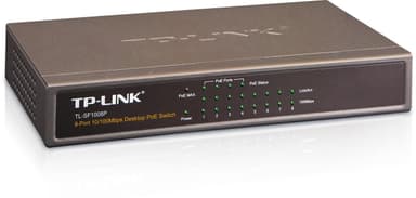 TP-LINK kytkin 8 porttia 10/100 PoE pöytämalli