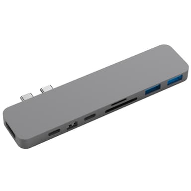 Hyperdrive 8-in-1 Pro telakointiasema MacBookille (harmaa)