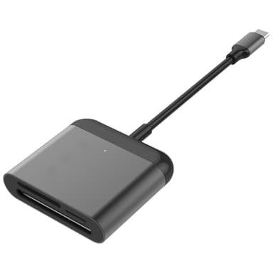 HyperDrive USB-C Pro 3-in-1 muistikortinlukija (musta)