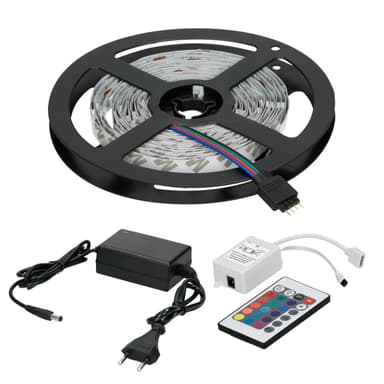 ECD Germany 2 x LED raita 1 x RGB LED kaukosäätimen 24 painikkeet 1 x Power Adapter