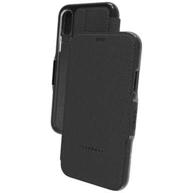 GEAR4 D3O Oxford iPhone X lompakkokotelo (musta)