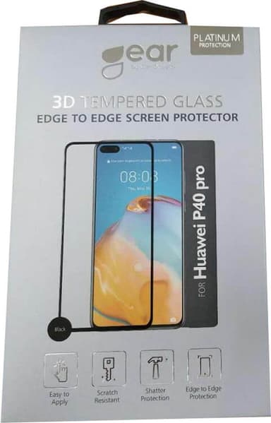 Gear Huawei P40 Pro Full-cover 2.5D lasinen näytönsuoja
