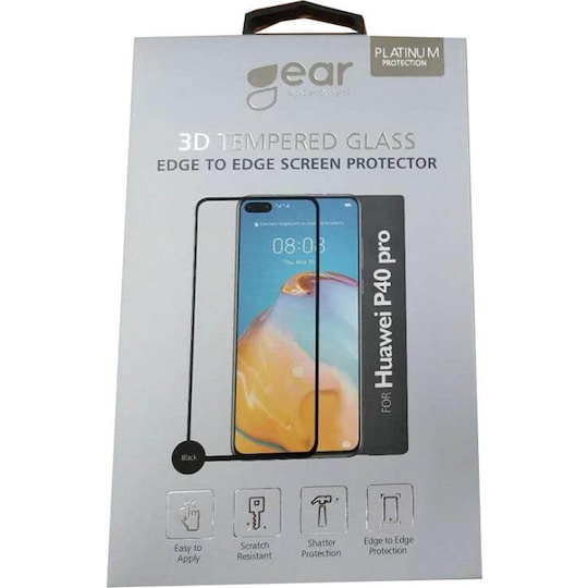 Gear Huawei P40 Pro Full-cover 2.5D lasinen näytönsuoja