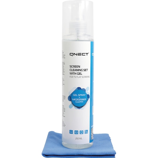 Qnect Cleaning näytönpuhdistusgeeli + liina (250 ml)
