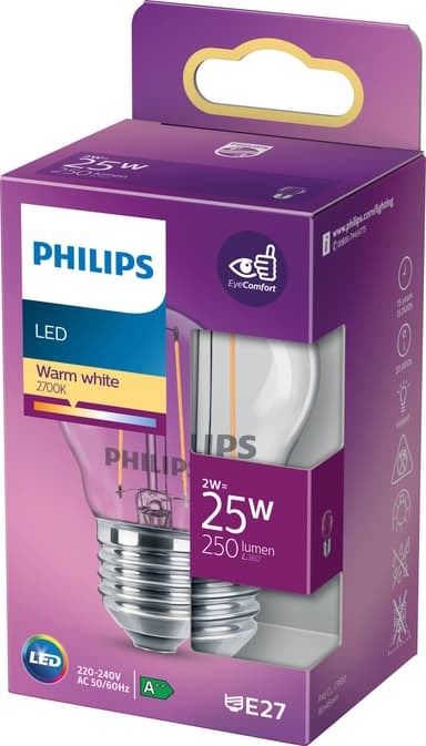 Philips LED lamppu 2 W E27