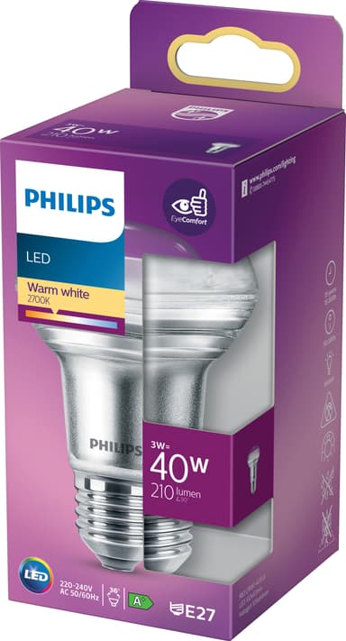 Philips LED lamppu 3 W E27