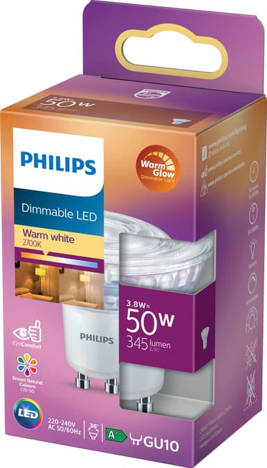 Philips LED spottilamppu 3,8 W GU10