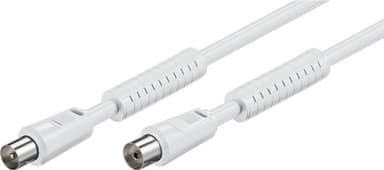 Qnect antennikaapeli 90 dB 100 Hz (valkoinen/7,5 m)