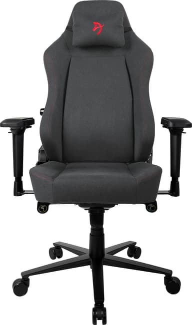 Arozzi Primo Woven Fabric pelituoli (musta/harmaa, punainen logo)