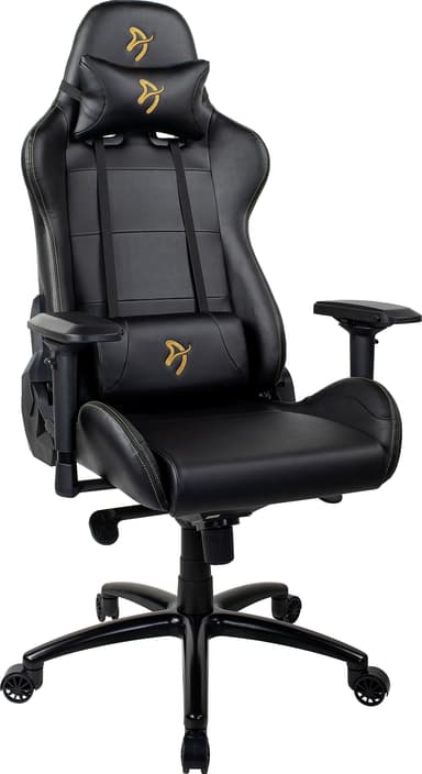 Arozzi Verona Signature PU pelituoli (musta, kultainen logo)