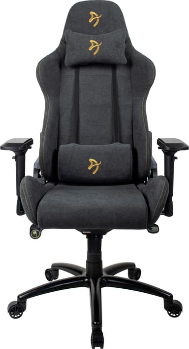 Arozzi Verona Signature Soft Fabric pelituoli (harmaa, kultainen logo)