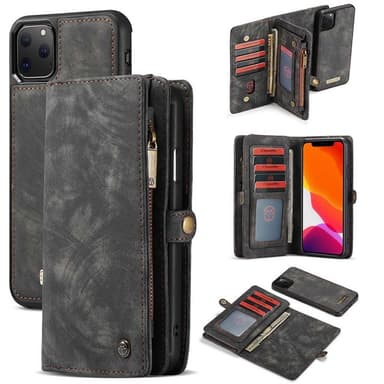 CaseMe Lompakkokotelo 11-kortti Apple iPhone Pro Max (6.7")  - Musta /
