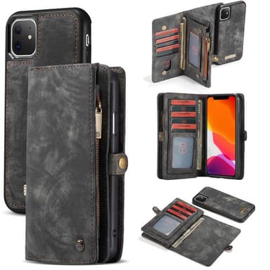 CaseMe Lompakkokotelo 11-kortti Apple iPhone 12 mini (5.4")  - Musta /