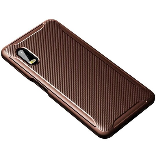 Carbon silikoni kuori Samsung Galaxy Xcover Pro  - ruskea