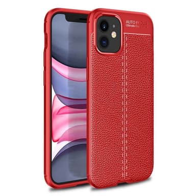 Nahkakuvioitu TPU kuori Apple iPhone 12 mini (5.4 ")  - punainen