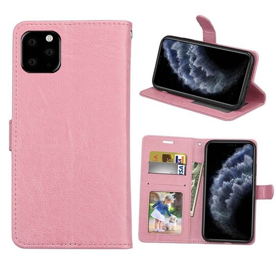 Lompakkokotelo 3-korttinen Apple iPhone 12 Pro (6.1")  - vaaleanpunain