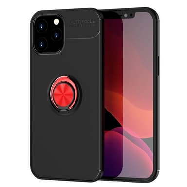 Slim Ring kotelo Apple iPhone 12 Pro Max (6.7 ")  - Musta / punainen