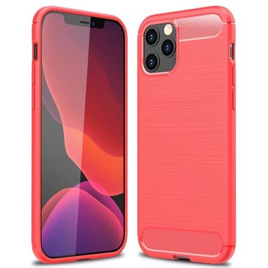 Harjattu TPU kuori Apple iPhone 12 Pro (6.1 ")  - punainen