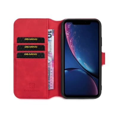 DG-Ming Lompakkokotelo 3-kortti Apple iPhone 12 mini (5.4 ")  - punain