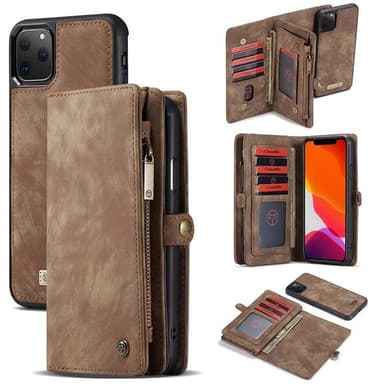 CaseMe Lompakkokotelo 11-kortti Apple iPhone Pro Max (6.7")  - ruskea