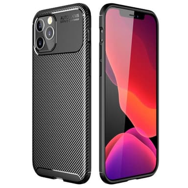 Carbon silikoni kuori Apple iPhone 12 Pro Max (6.7")  - musta