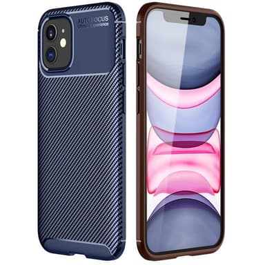 Carbon silikoni kuori Apple iPhone 12 (6.1")  - sininen