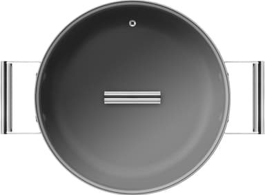 Smeg 50’s Style syvä paistinpannu kannella 28 cm CKFD2811RDM (kerma)