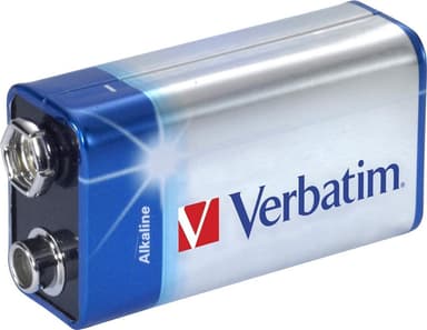 Verbatim paristot, 9 V (6LR61), 1-pakkaus, Alkaline, 9 V