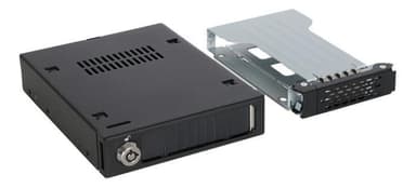1x 2.5" to 1x 3.5" bay mobile rack NVMe U.2 metal keylock black