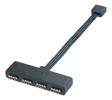 Akasa RGB LED Splitter Cable, 1 to 4 devices, 10cm, black