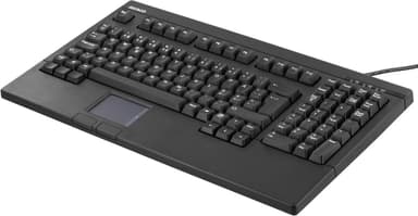 Näppäimistö, touchpad, suomalainen, USB, musta