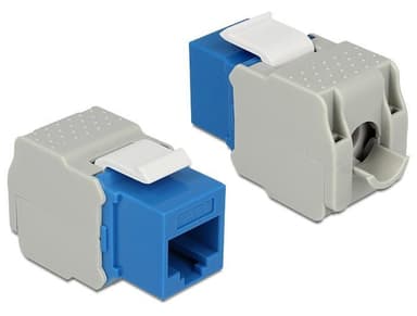 DeLOCK UTP Cat6 Keystone-moduuli, RJ45 ho - LSA Cat6, sininen/harmaa
