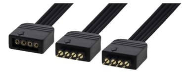 DELTACO GAMING valonauhan haaroitin, passiiv., 4-pin, 0,15m, musta