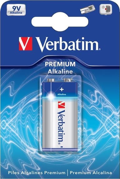 Verbatim paristot, 9 V (6LR61), 1-pakkaus, Alkaline, 9 V