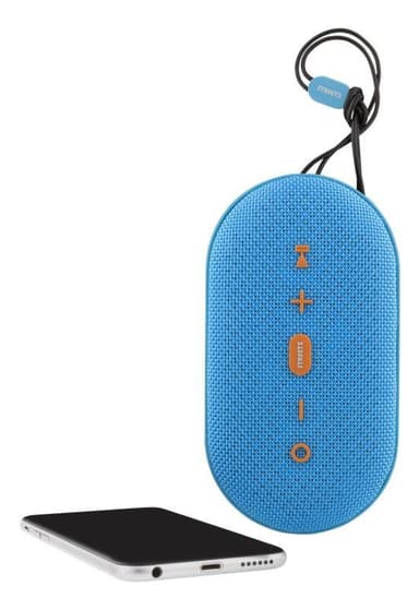 STREETZ vedenkestävä Bluetooth-kaiutin, 2x5W, IPX5, TWS,BT 4.2, sin.