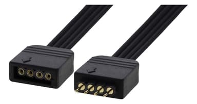 DELTACO GAMING valonauhan jatkokaapeli, passiiv., 4-pin, 0,5m, musta