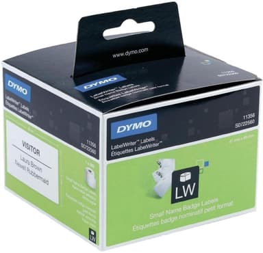 DYMO LabelWriter nimitarra, 89x41 mm, valk, 1-pakkaus (300 kpl)