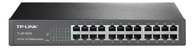 TP-Link TL-SF1024D, 24xRJ45, 10/100Mbps, työpöytä, musta
