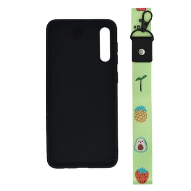 Kolmiulotteinen 3D-suojakotelo Samsung Galaxy A50 -puhelimelle - musta / punainen