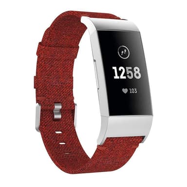 Fitbit Charge 3/4 rannekoru kangas punainen (S)