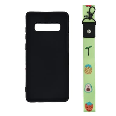 Kolmiulotteinen 3D-suojakotelo Samsung Galaxy S10 Plus -puhelimelle - musta / punainen