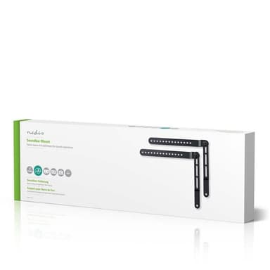 Nedis Soundbar-teline | Sopii käytettäväksi: Yleismalli | Kiinnitetään TV:hen | 10 kg | Käännettävä | Teräs | Musta