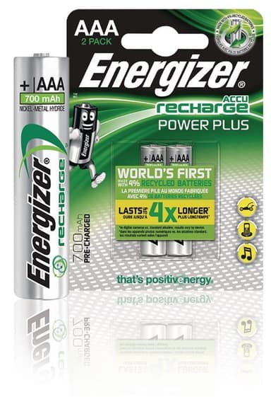 Ladattava NiMH Akku AAA 1.2 V Power Plus 700 mAh 2-Blisteri