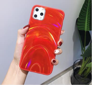 Mobiilikotelo iPhone 11: lle - holografinen, punainen