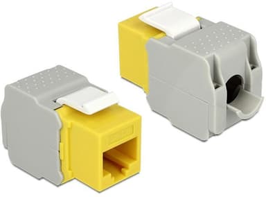 DeLOCK UTP Cat6 Keystone-moduuli, RJ45 na - LSA Cat6, keltainen/harmaa