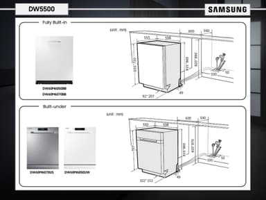Samsung astianpesukone DW60M6050UW/EE